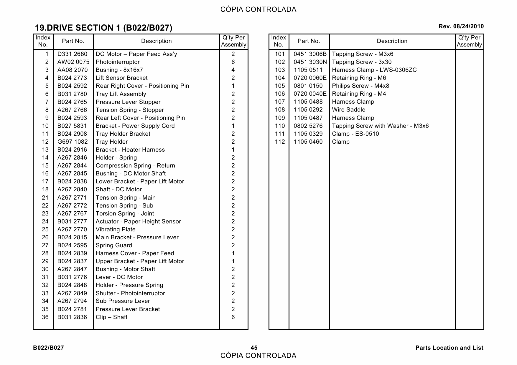 RICOH Aficio 1022 1027 B022 B027 Parts Catalog-6